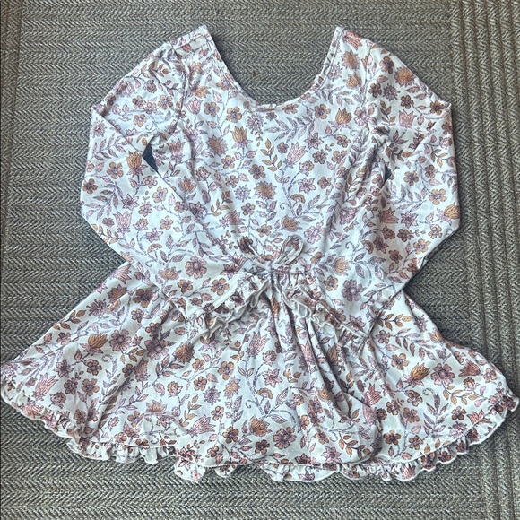 Cheeky Plum Floral Kids Dance Leotard- Pink and Brown NWOT!! - Picture 1 of 4
